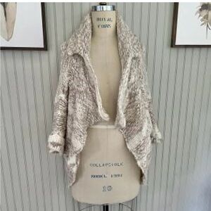 Anthropologie sleeping on snow Elegant Cream Cardigan Sweater Sz Xs/smal